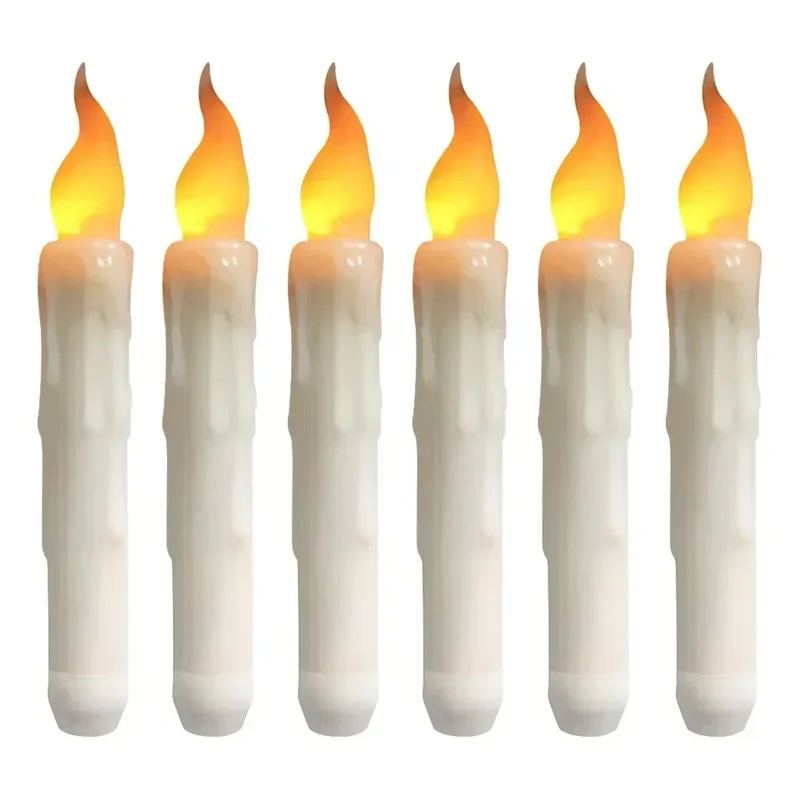 Floating LED Candles with Magic Wand Remote Control Flameless Remote Taper Electronic Candle Christmas Party Decor Candle Lights
