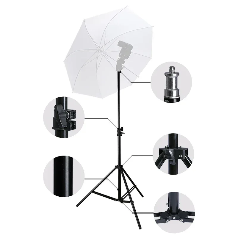 1/4 Screw Head Light Stand Tripod 2m 1.5m 68cm For Phone Selfie Stick Adjustable For Photo Studio Flashes Photographic Softbox