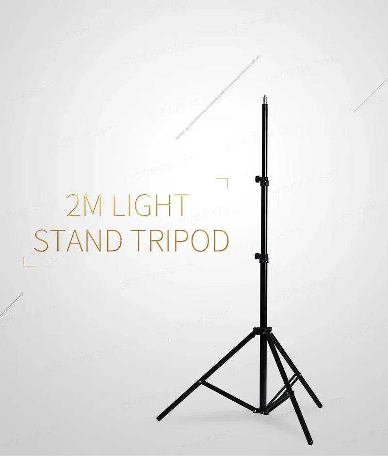 1/4 Screw Head Light Stand Tripod 2m 1.5m 68cm For Phone Selfie Stick Adjustable For Photo Studio Flashes Photographic Softbox