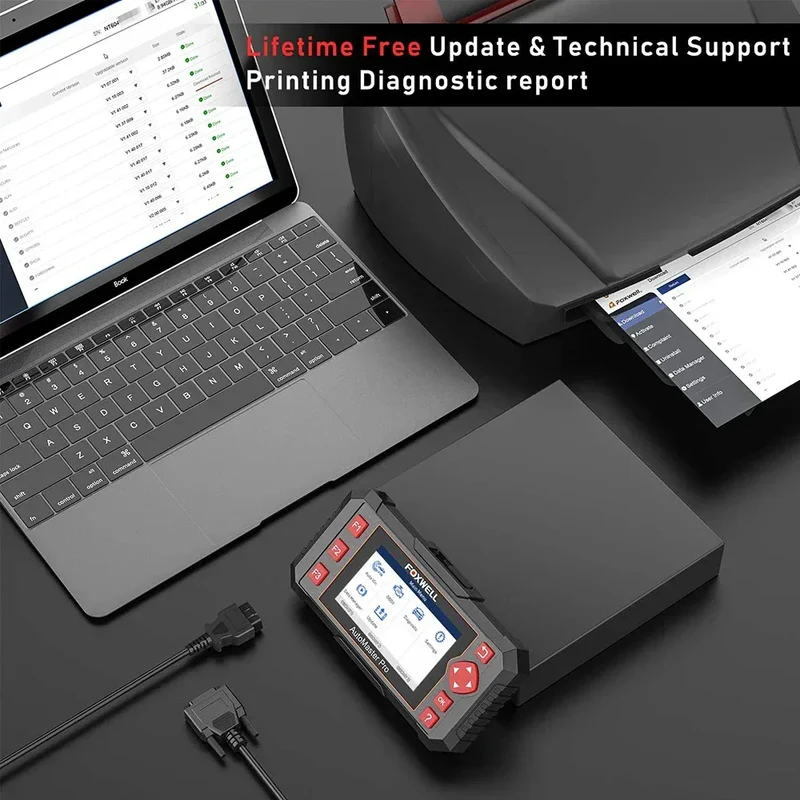 FOXWELL NT604 Elite OBD2 Auto Scanner ABS SRS Engine Transmission Code Reader OBD 2 Live Data Car Diagnostic Tool Free Update