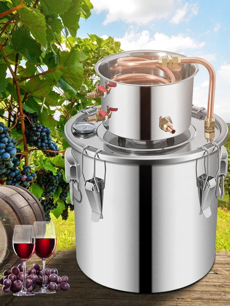 SucceBuy 3 5 8 13 Gal Distiller Alambic Alcohol Still Stainless Copper DIY Home Brew Water Wine Essential Oil Brewing Kit