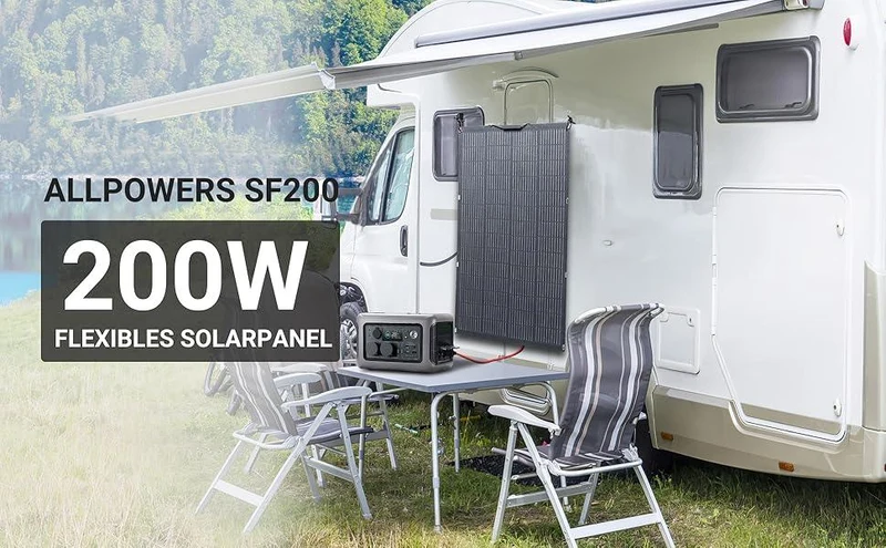 ALLPOWERS Balcony Power Plant 200W / 100W Flexible Solarpanel IP68 Solar Cell Solar Charger Photovoltaic 12V/32V off-grid for RV