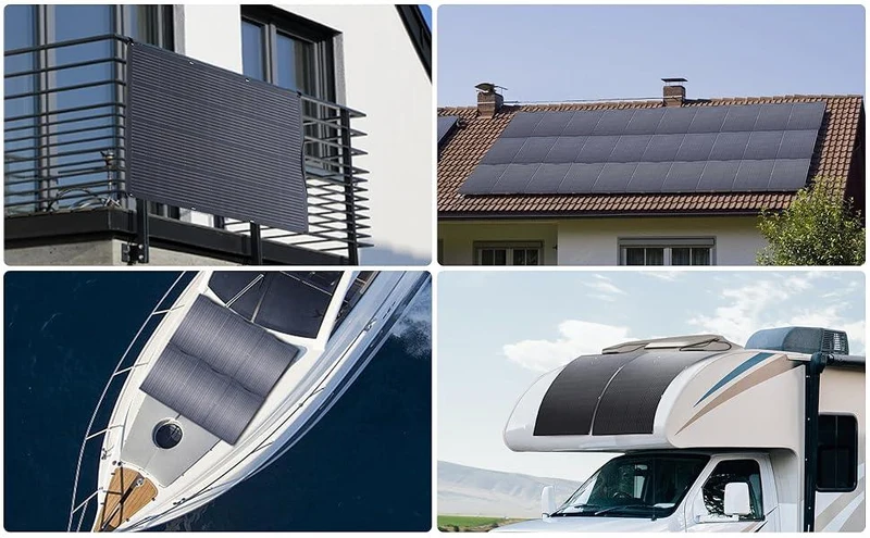 ALLPOWERS Balcony Power Plant 200W / 100W Flexible Solarpanel IP68 Solar Cell Solar Charger Photovoltaic 12V/32V off-grid for RV