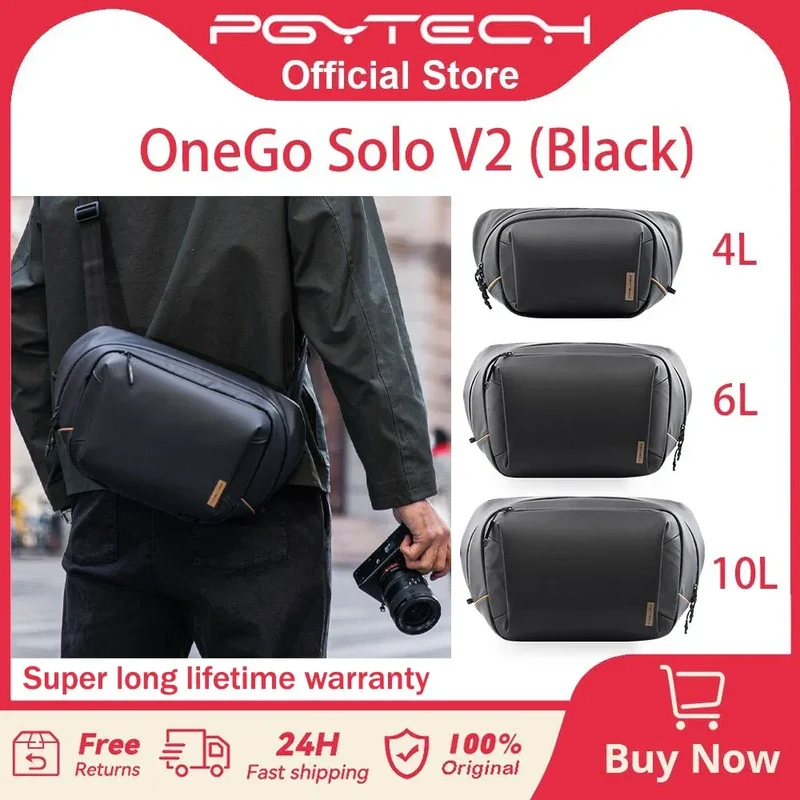 PGYTECH OneGo Solo V2 Camera Shoulder Bag 4L 6L 10L Crossbody Camera Sling Bag Outdoor Travel Bag For Sony /Canon/ Nikon