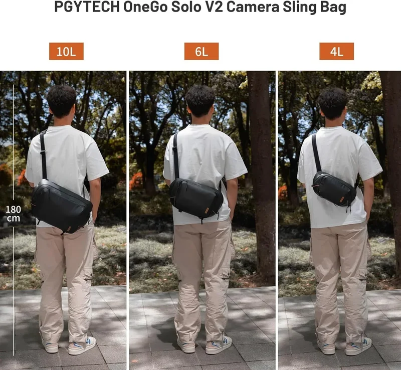 PGYTECH OneGo Solo V2 Camera Shoulder Bag 4L 6L 10L Crossbody Camera Sling Bag Outdoor Travel Bag For Sony /Canon/ Nikon