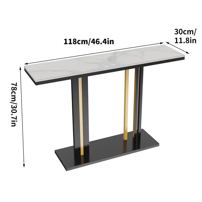 Luxury Marble Console Table for Living Room,Behind Couch Sofa,Hallway Entryway Table,Modern Narrow Furniture,Free Shipping