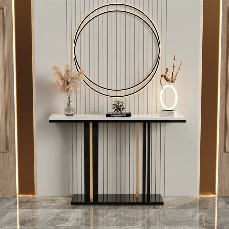 Luxury Marble Console Table for Living Room,Behind Couch Sofa,Hallway Entryway Table,Modern Narrow Furniture,Free Shipping