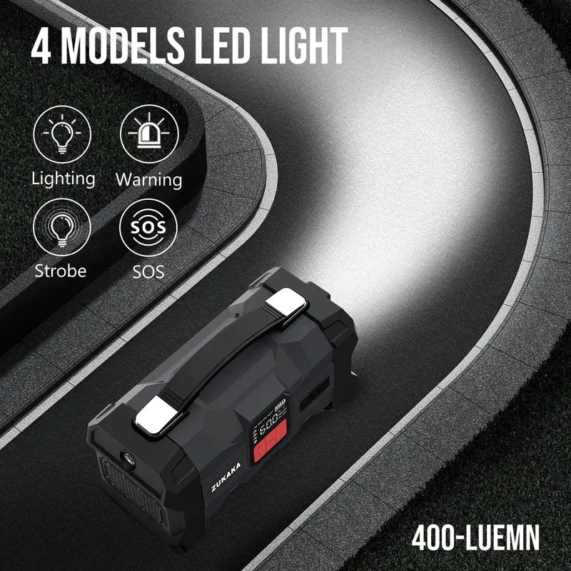 26800mAh Jump Starter with Air Compressor 4000A Booster Tyre Inflator Portable Car Battery Power Bank Charger Air Pump