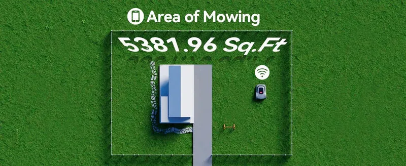 C-TOF Robotic Lawn Mower Redkey MGC800 MGC1000 Lawn Mower Robot Cable Break Detection Climbing 45% App Control Automatic Cutting