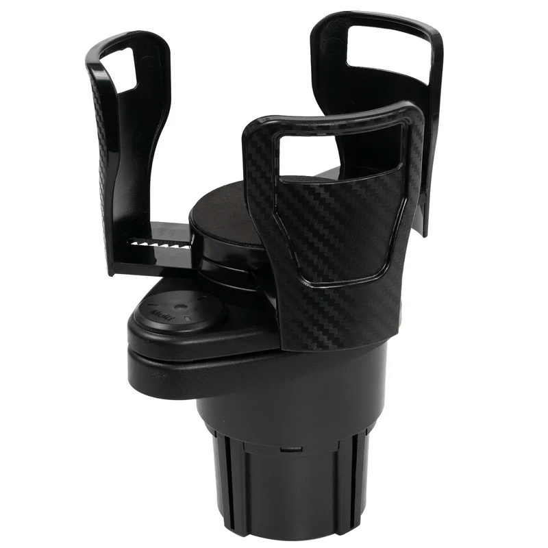 2in1 Car Dual Cup Holder Adjustable Drinking Bottle Stand Bracket Sunglasses Organizer Beverage Drinks Cans Interior Accessories