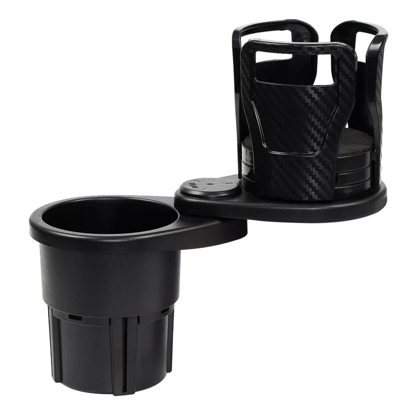 2in1 Car Dual Cup Holder Adjustable Drinking Bottle Stand Bracket Sunglasses Organizer Beverage Drinks Cans Interior Accessories