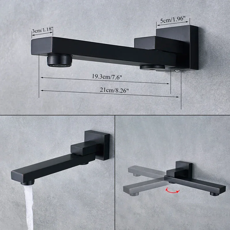 Matte Black LED Bathroom Showe Faucet Rainfall Shower Head Bath Water Faucet Wall Mounted Bathtub Shower Mixer Tap Shower Set