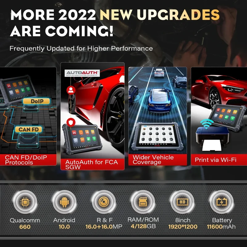 Autel MaxiCOM MK906 Pro-TS Full TPMS Car Diagnostic Scanner Tpms Sensor Programmer CAN FD DoIP ECU Coding Tools PK MK906PRO
