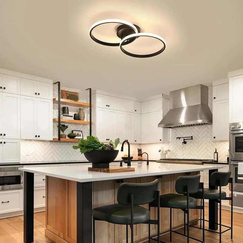 LED Ceiling Light 42W 4000LM,Double Ring LED Ceiling Light,4500K,Modern LED Ceiling Light,Ceiling Lamp for Living Room