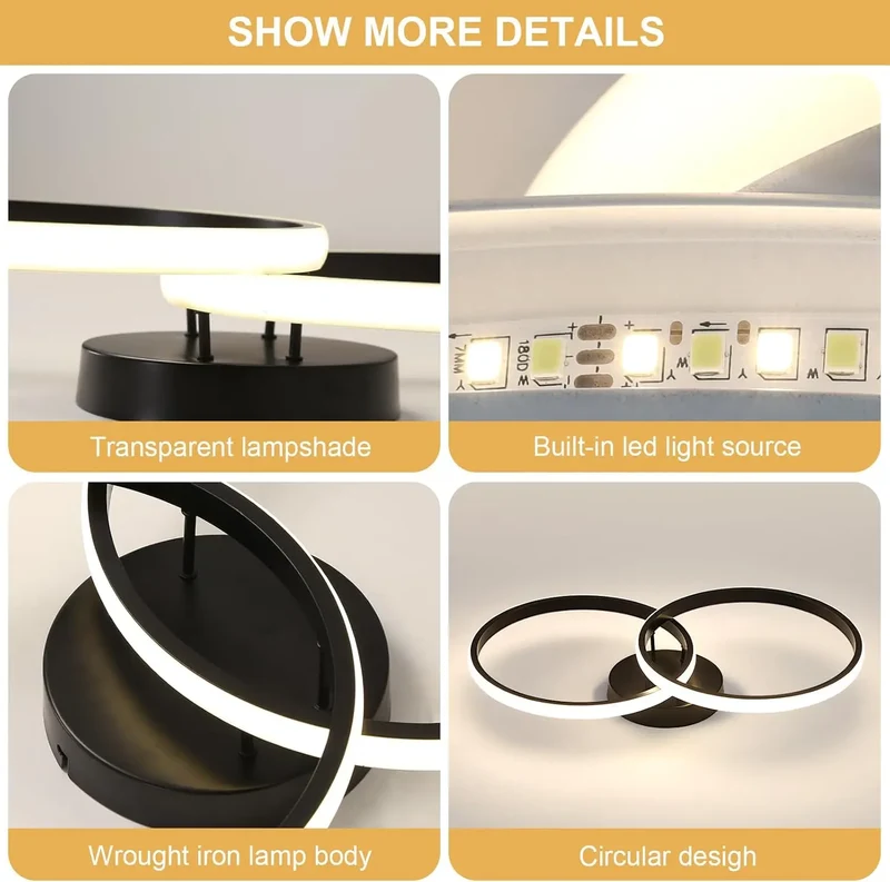 LED Ceiling Light 42W 4000LM,Double Ring LED Ceiling Light,4500K,Modern LED Ceiling Light,Ceiling Lamp for Living Room