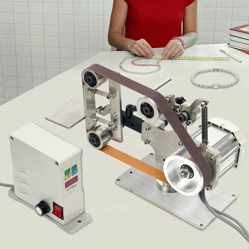 Multi-function Desktop Belt Machine,with Brushless Motor 762x25MM Belt Sander Sharpener Polishing Grinding Machine