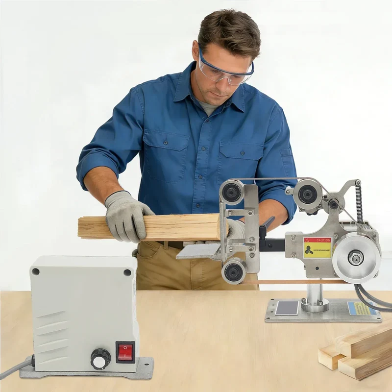 Multi-function Desktop Belt Machine,with Brushless Motor 762x25MM Belt Sander Sharpener Polishing Grinding Machine
