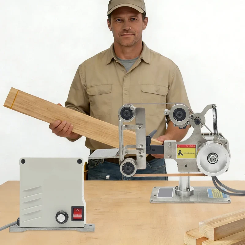 Multi-function Desktop Belt Machine,with Brushless Motor 762x25MM Belt Sander Sharpener Polishing Grinding Machine