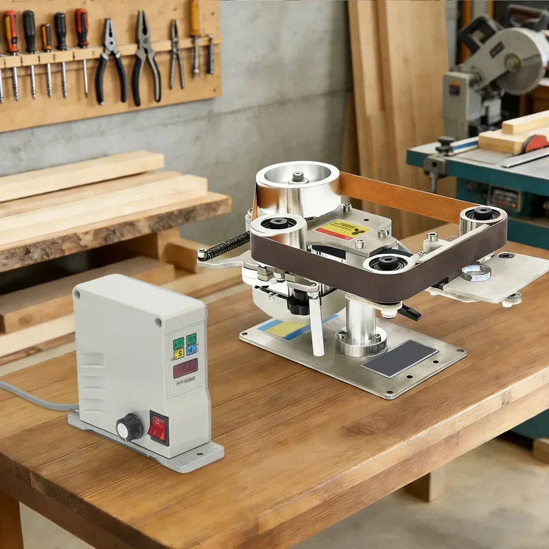 Multi-function Desktop Belt Machine,with Brushless Motor 762x25MM Belt Sander Sharpener Polishing Grinding Machine
