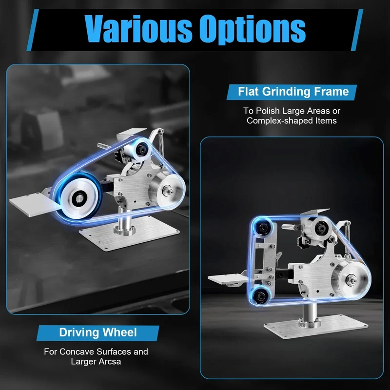 Multi-function Desktop Belt Machine,with Brushless Motor 762x25MM Belt Sander Sharpener Polishing Grinding Machine
