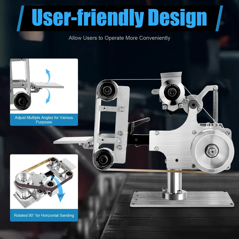 Multi-function Desktop Belt Machine,with Brushless Motor 762x25MM Belt Sander Sharpener Polishing Grinding Machine