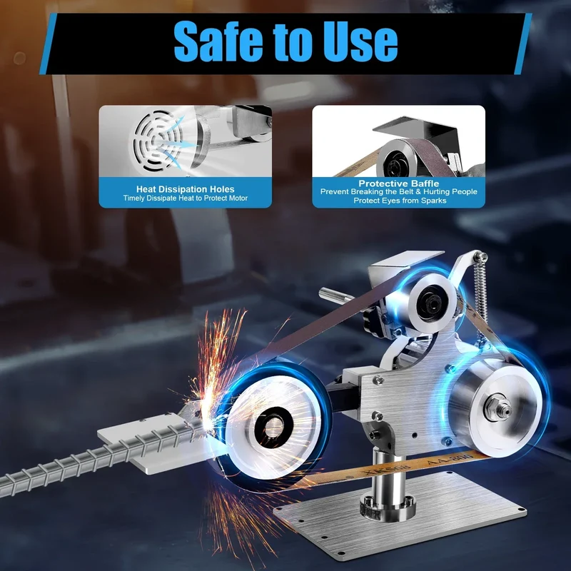 Multi-function Desktop Belt Machine,with Brushless Motor 762x25MM Belt Sander Sharpener Polishing Grinding Machine