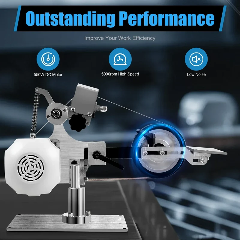 Multi-function Desktop Belt Machine,with Brushless Motor 762x25MM Belt Sander Sharpener Polishing Grinding Machine