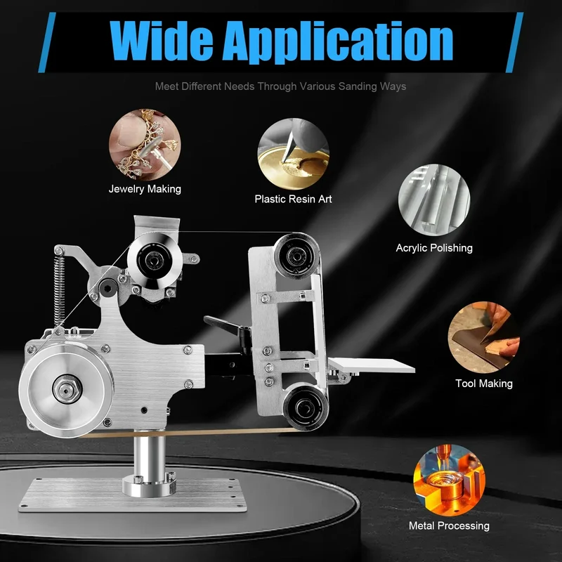 Multi-function Desktop Belt Machine,with Brushless Motor 762x25MM Belt Sander Sharpener Polishing Grinding Machine