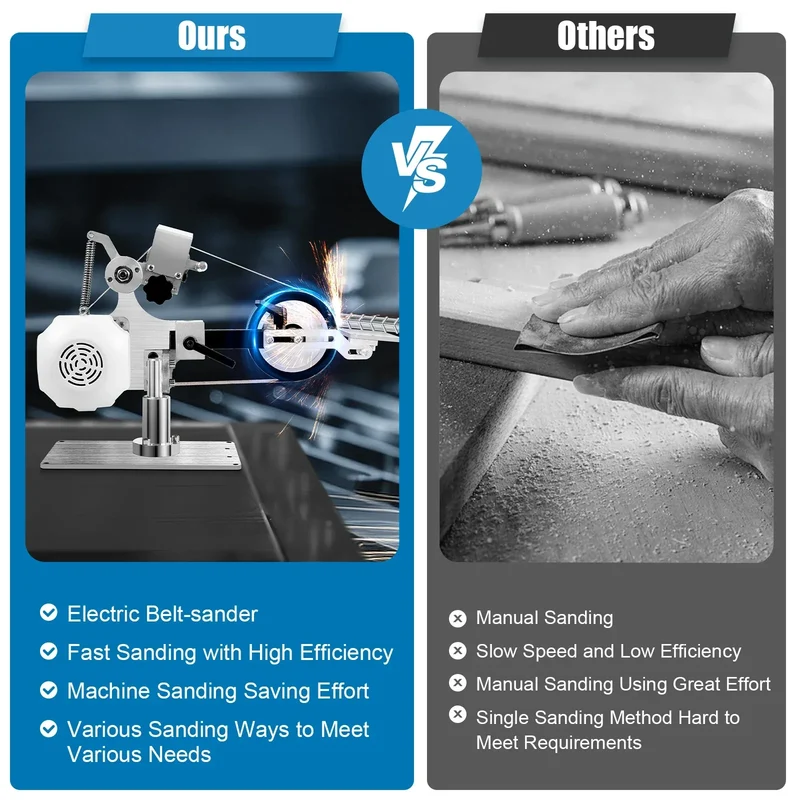 Multi-function Desktop Belt Machine,with Brushless Motor 762x25MM Belt Sander Sharpener Polishing Grinding Machine