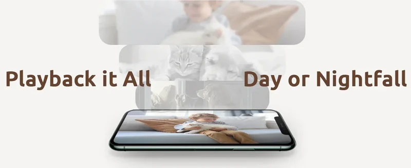 Pet Camera 2K, 360° Indoor Security Camera, Dog Camera with Phone App, PTZ Cameras for Home Security Indoor, No plug