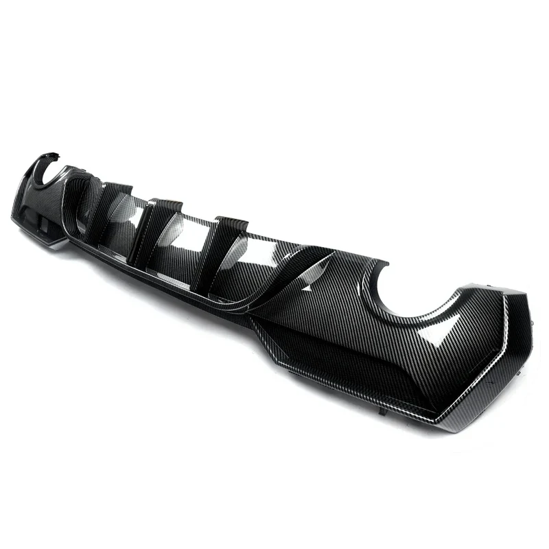 Magickit Rear Diffuser For BMW G22 G23 420i 430i 440i M Sport w/ LED 2020+ Carbon Look Rear Bumper Diffuser