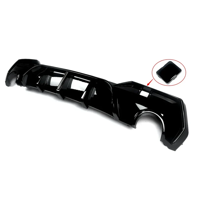 Magickit Rear Diffuser For BMW G22 G23 420i 430i 440i M Sport w/ LED 2020+ Carbon Look Rear Bumper Diffuser