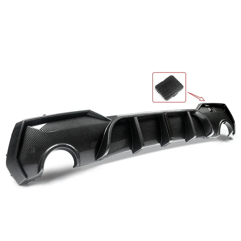 Magickit Rear Diffuser For BMW G22 G23 420i 430i 440i M Sport w/ LED 2020+ Carbon Look Rear Bumper Diffuser