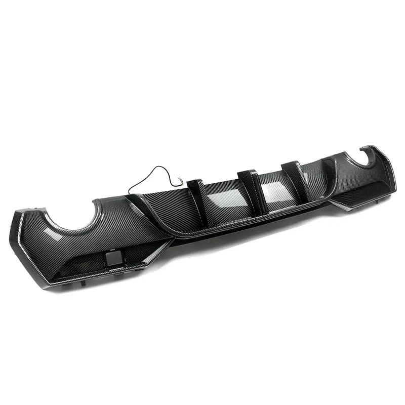 Magickit Rear Diffuser For BMW G22 G23 420i 430i 440i M Sport w/ LED 2020+ Carbon Look Rear Bumper Diffuser