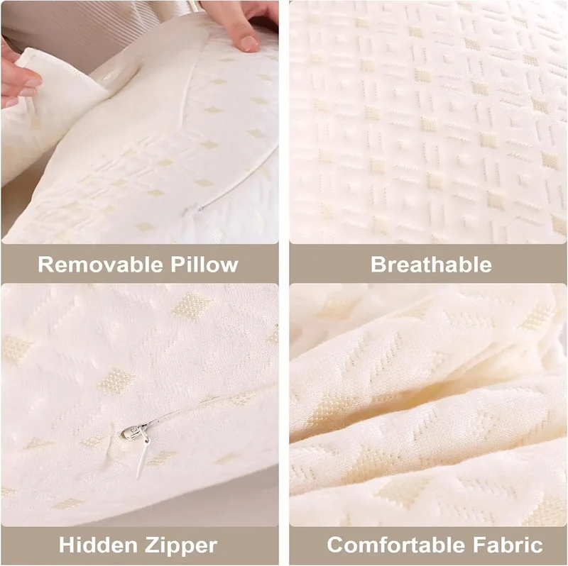 Pregnancy Pillow Maternity Pillow for Side Sleeping Soft Pregnancy Body Pillow Maternity Pillow w/ Detachable Adjustable Pillow
