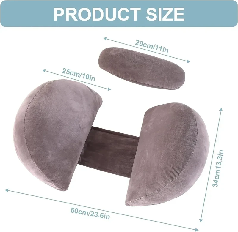 Pregnancy Pillow Maternity Pillow for Side Sleeping Soft Pregnancy Body Pillow Maternity Pillow w/ Detachable Adjustable Pillow