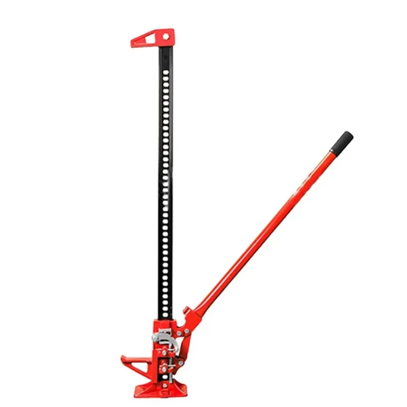 1 Pack 3-ton Steel Hi Lift Jack Load Capacity 33" 48" Farm Lift Jack for SUV Offraod Rescue Red All Cast Jack Univeral