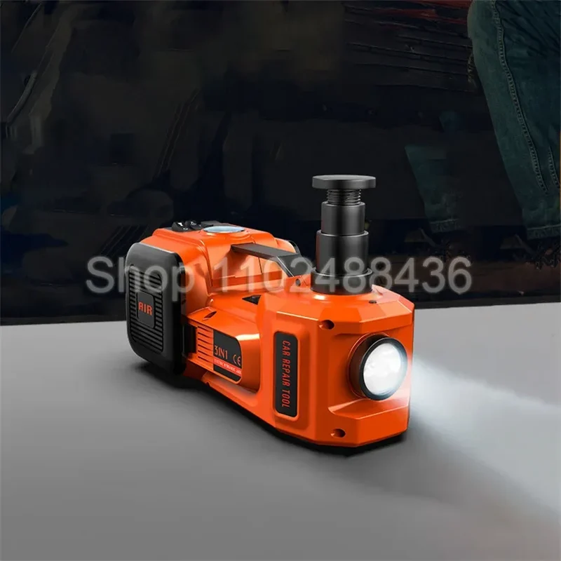 12V 5T Electric Car Hydraulic Jack with Tire Inflator Pump and LED Light 3 in 1 Lift jacks With Safe Hammer Tool Kit