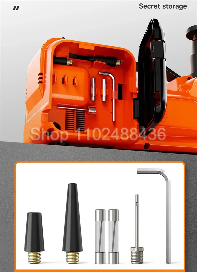 12V 5T Electric Car Hydraulic Jack with Tire Inflator Pump and LED Light 3 in 1 Lift jacks With Safe Hammer Tool Kit