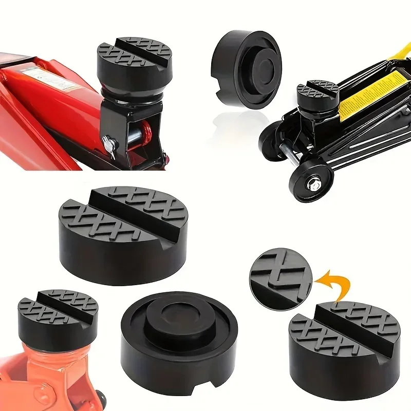 Universal Rubber Jack Pad Support Pinch Weld Slotted Floor Frame Rail Adapter Car Removal Repair Tool Rubber Block Floor Jack