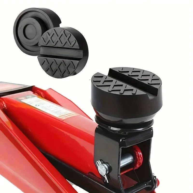 Universal Rubber Jack Pad Support Pinch Weld Slotted Floor Frame Rail Adapter Car Removal Repair Tool Rubber Block Floor Jack