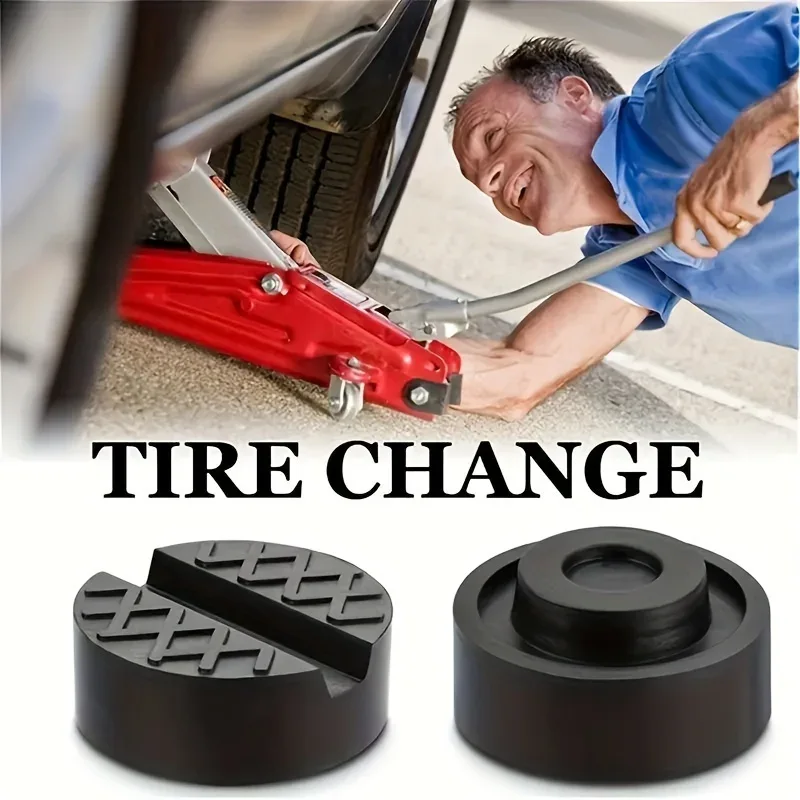 Universal Rubber Jack Pad Support Pinch Weld Slotted Floor Frame Rail Adapter Car Removal Repair Tool Rubber Block Floor Jack