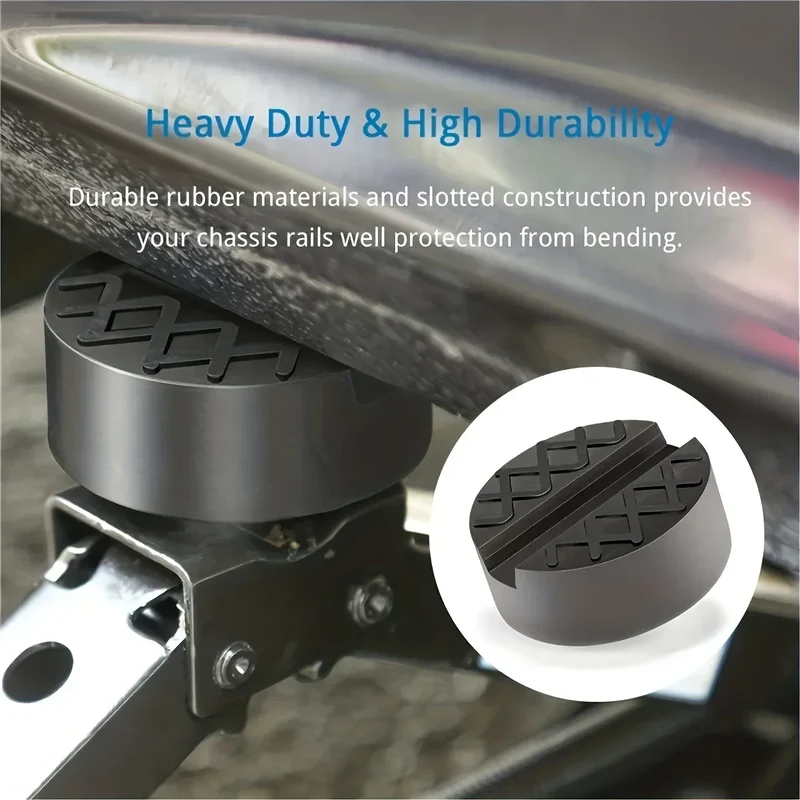 Universal Rubber Jack Pad Support Pinch Weld Slotted Floor Frame Rail Adapter Car Removal Repair Tool Rubber Block Floor Jack
