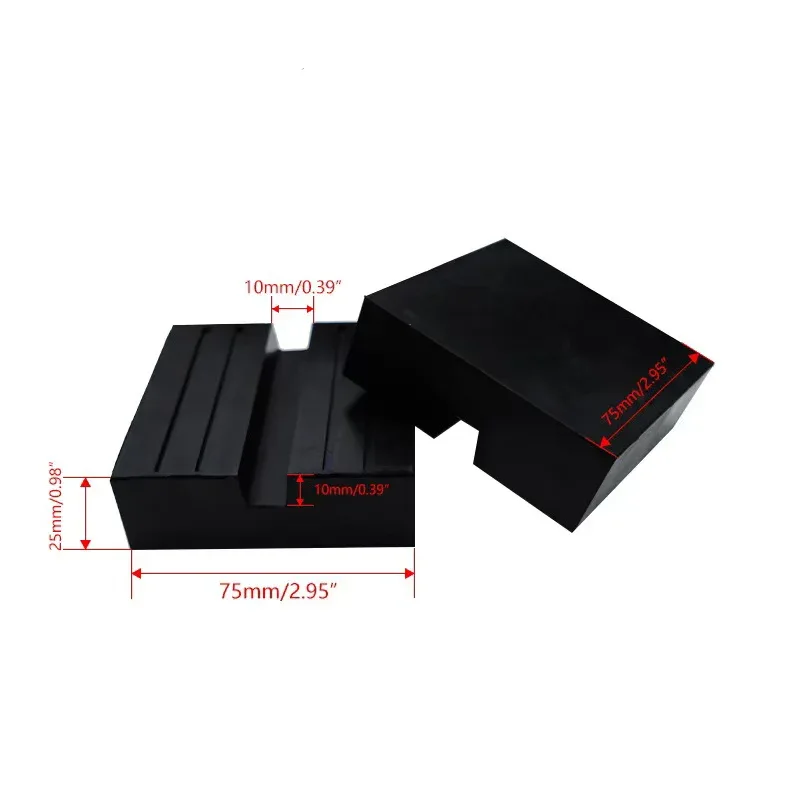 Universal Rubber Jack Pad Support Pinch Weld Slotted Floor Frame Rail Adapter Car Removal Repair Tool Rubber Block Floor Jack