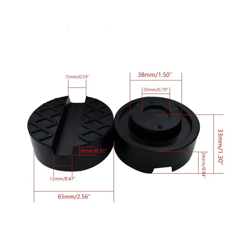 Universal Rubber Jack Pad Support Pinch Weld Slotted Floor Frame Rail Adapter Car Removal Repair Tool Rubber Block Floor Jack