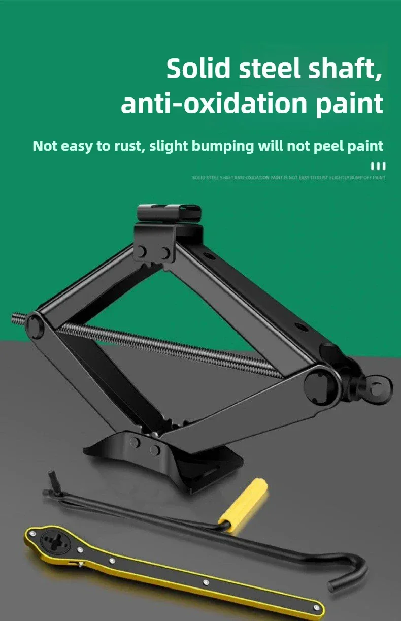 BAOLIAN Car Scissor Jack 3T Auto Emergency Lift Stand Labor-Saving Repair & Tire Replacement Tool and Wrench for SUV Vehicles