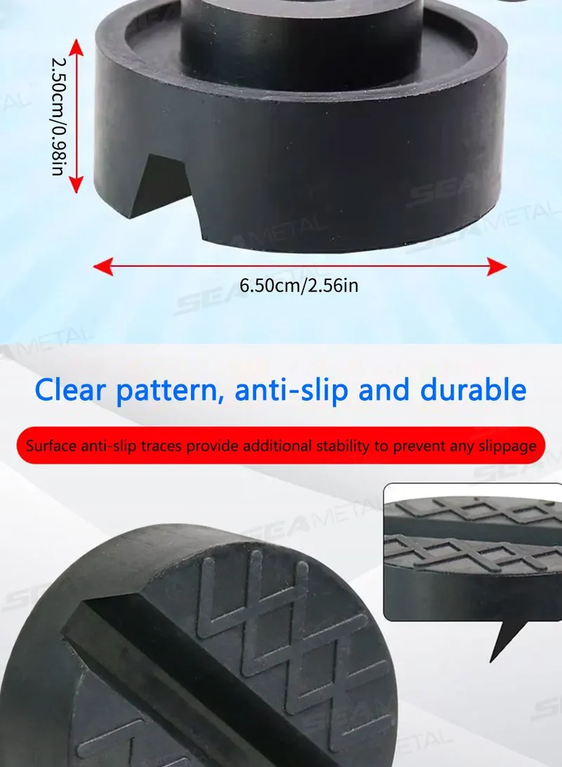 SEAMETAL 3 Sizes Universal Rubber Jack Pad Support Pinch Weld Slotted Floor Frame Rail Adapter Car Removal Repair Tool
