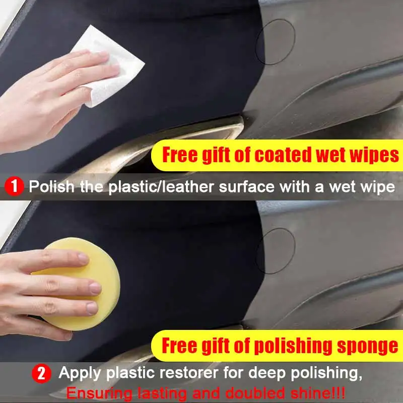 Car Plastic Restorer Back To Black Gloss Car Cleaning Products Plastic Leather Restore Auto Polish And Repair Coating Renovator