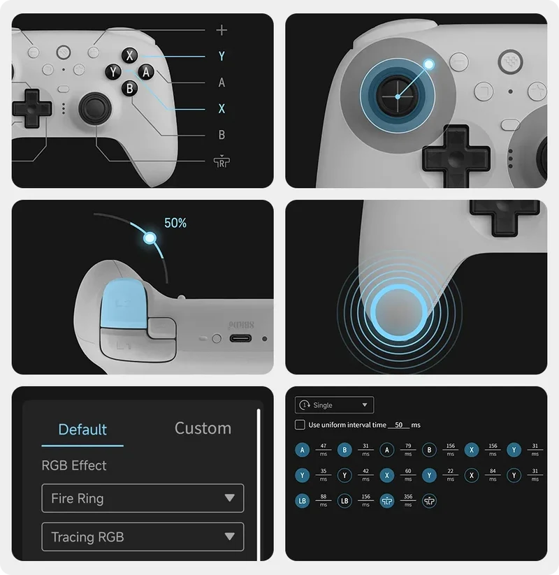 8BitDo Ultimate 2 Bluetooth Gaming Controller for Switch 2,1& Windows PC with TMR Joysticks, Switchable Triggers, Motion Control