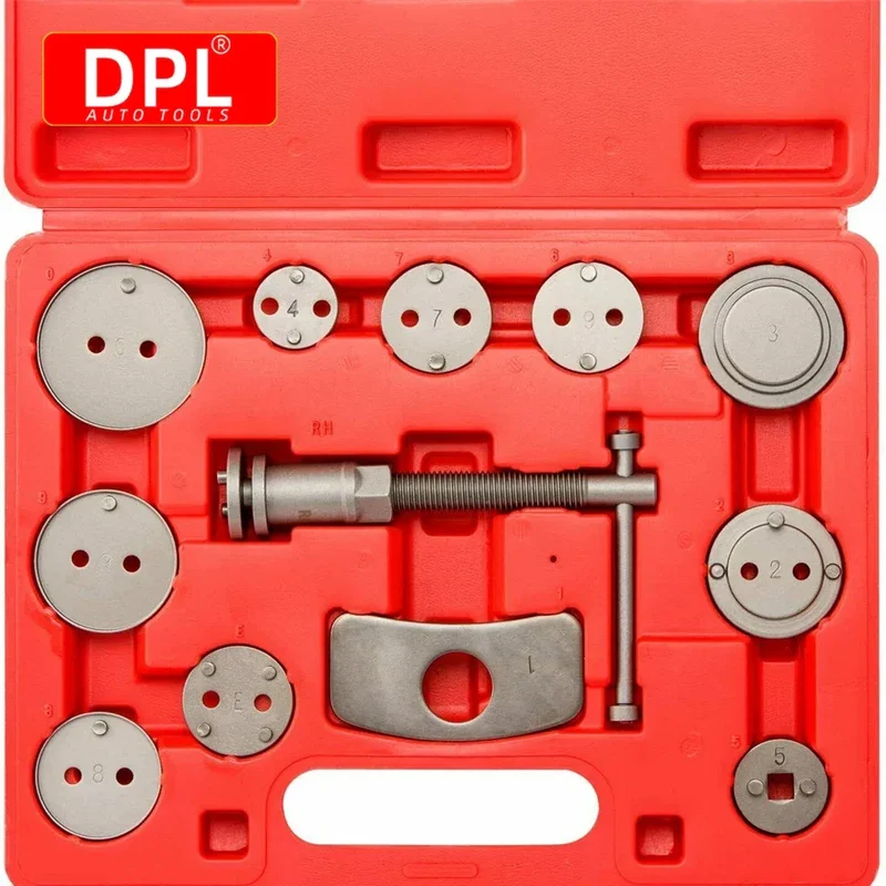 12pcs/Set Universal Car Disc Brake Caliper Rewind Back Brake Piston Compressor Tool Kit Set For Automobiles Garage Repair Tools